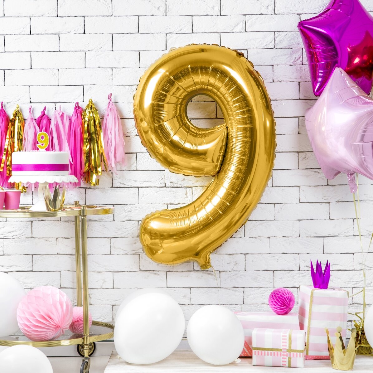 Globos - Cifras doradas de 86 cm