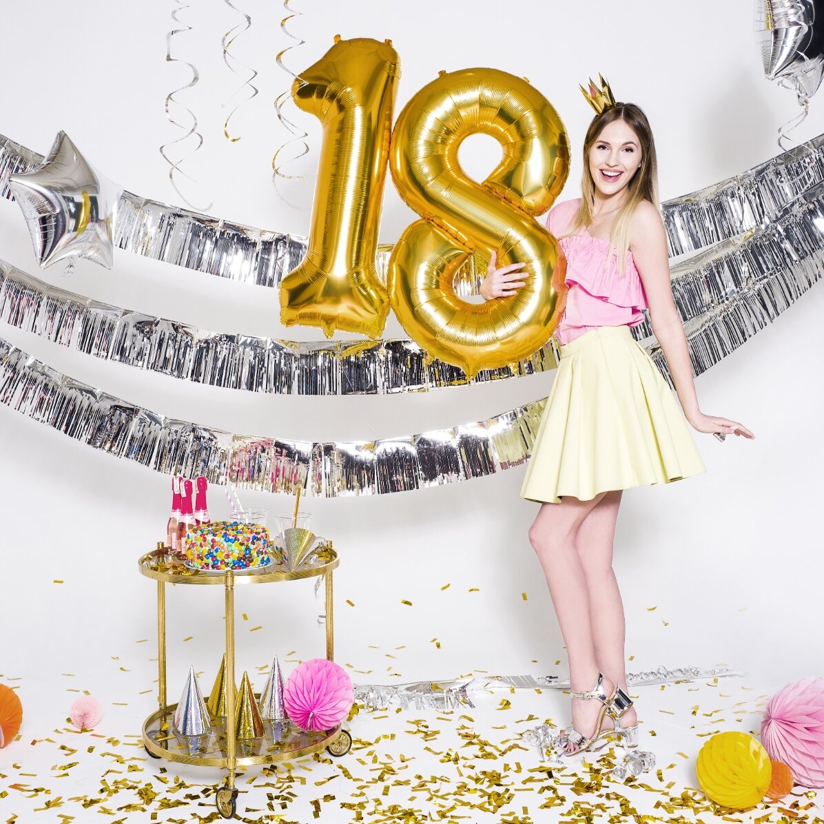 Globos - Cifras doradas de 86 cm