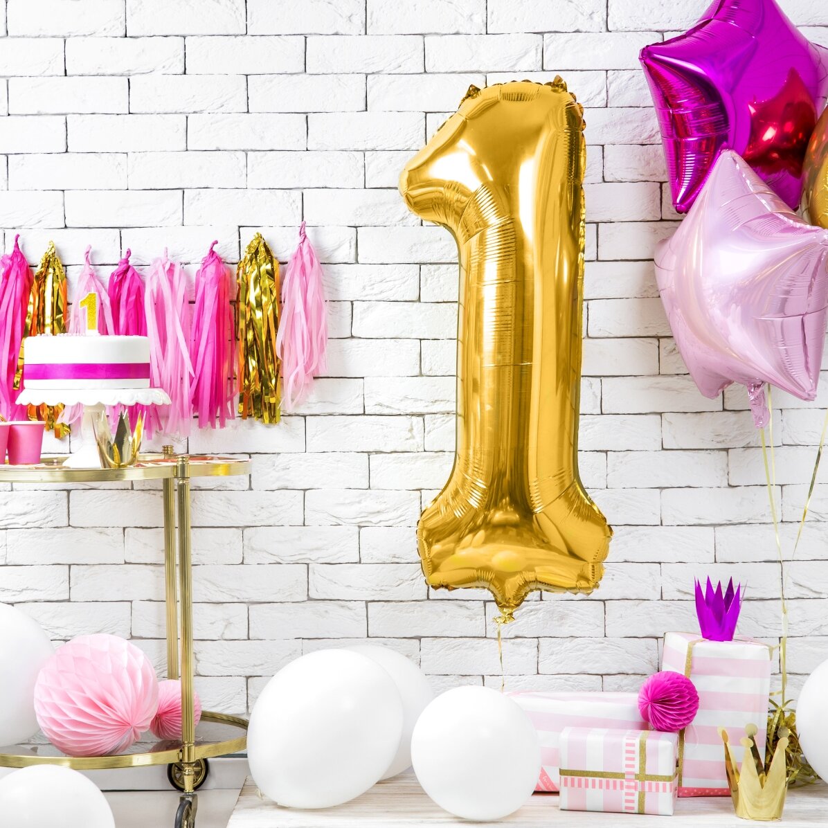 Globos - Cifras doradas de 86 cm