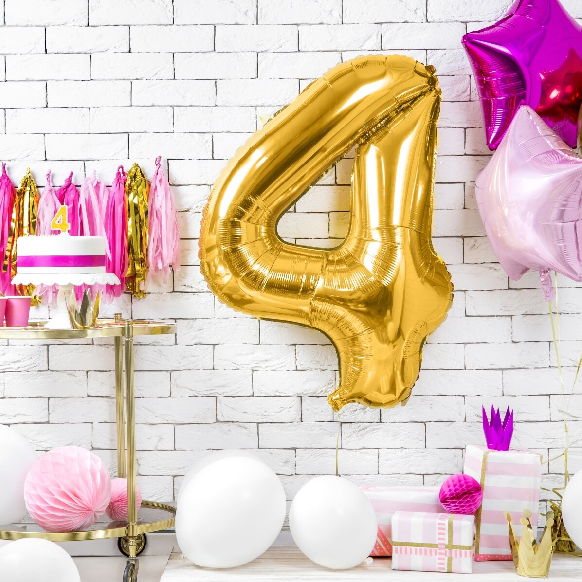 Globos - Cifras doradas de 86 cm