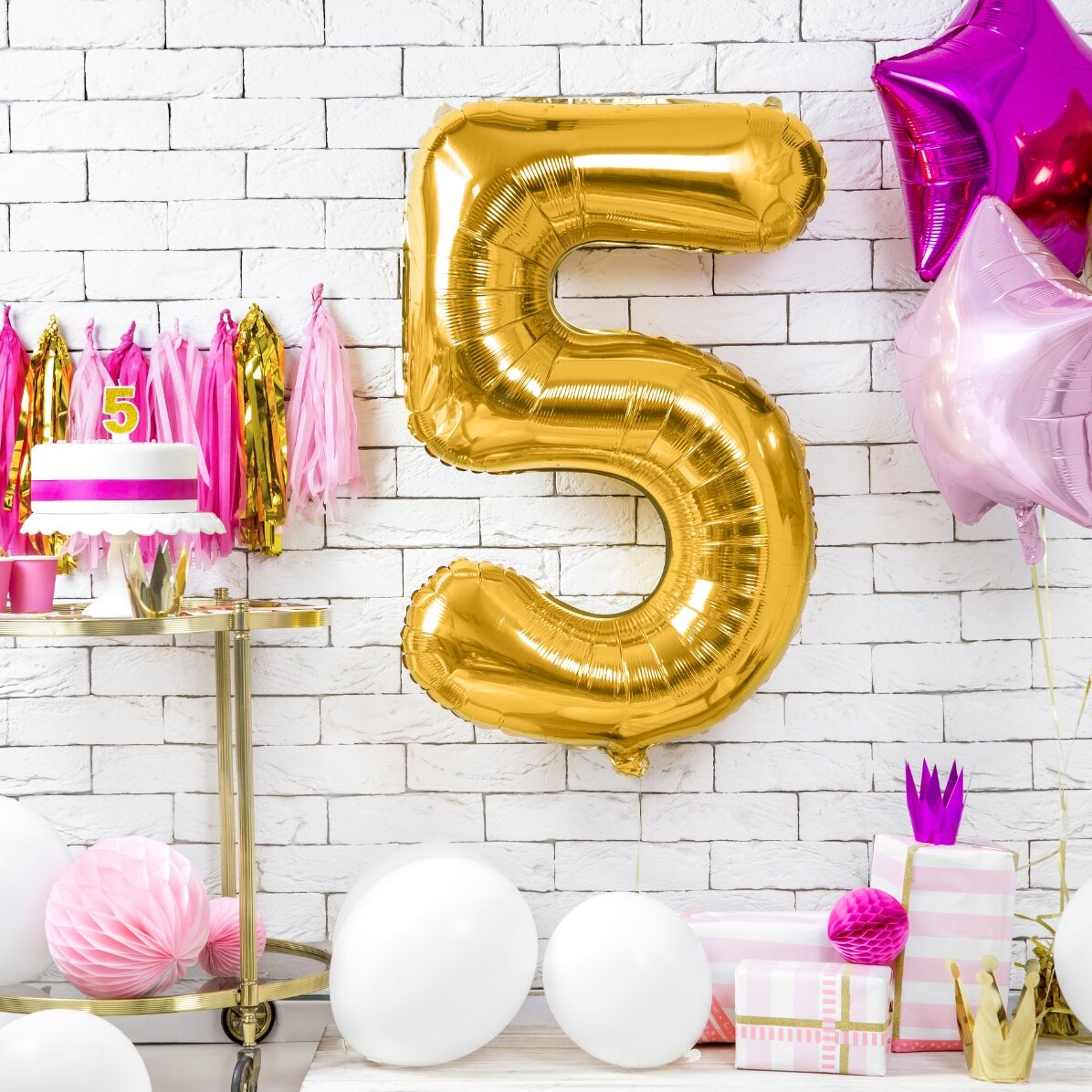 Globos - Cifras doradas de 86 cm