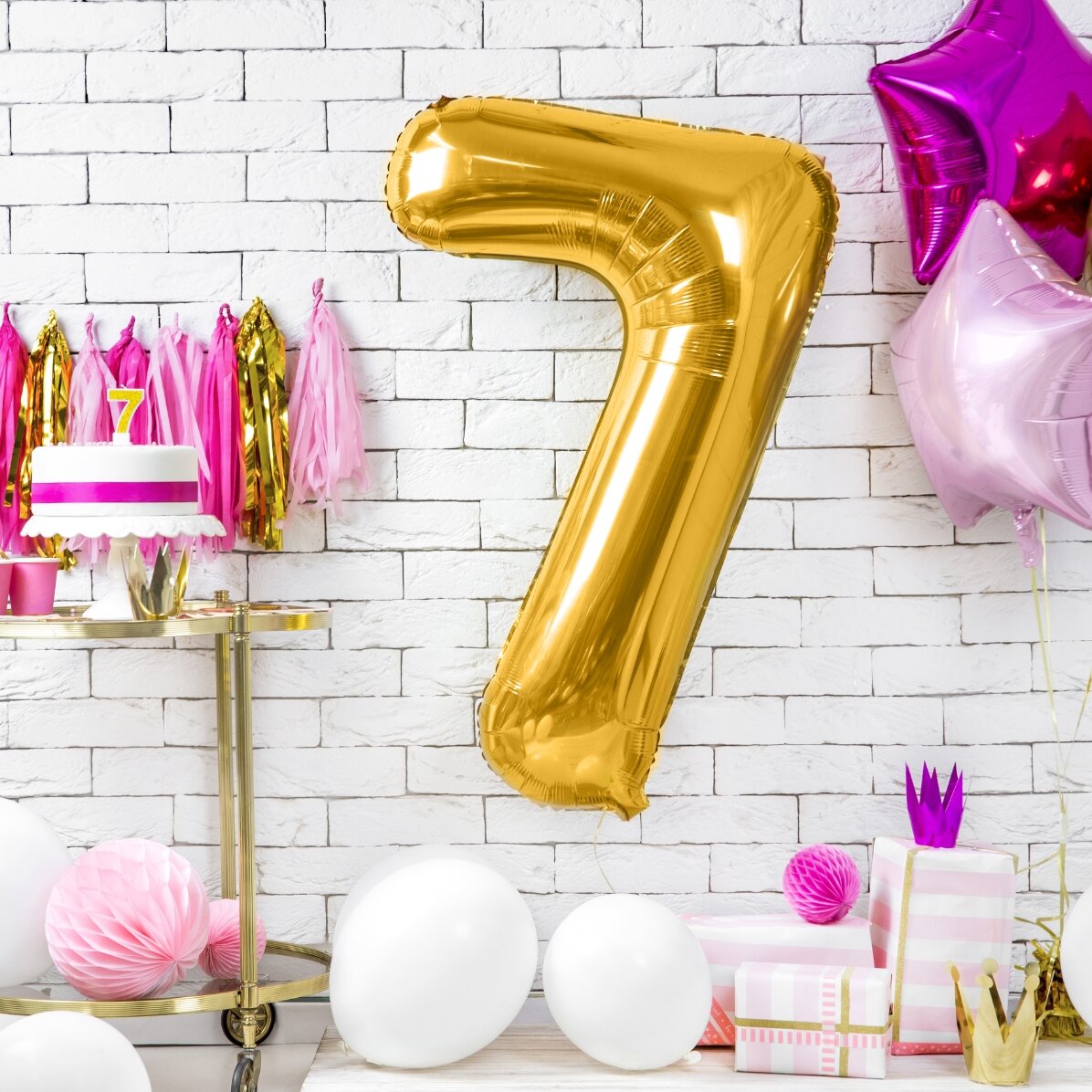 Globos - Cifras doradas de 86 cm