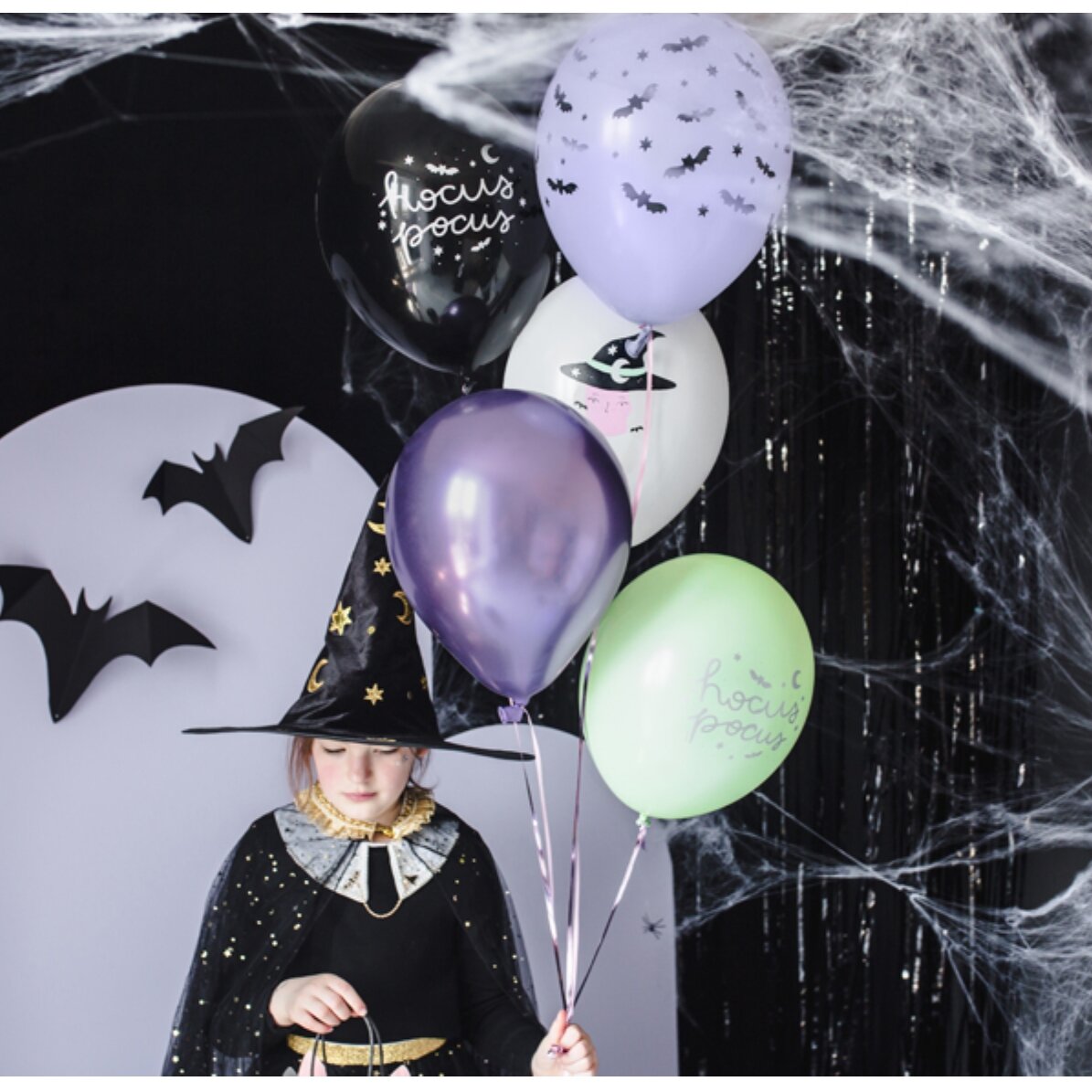 Lote de 6 globos de Halloween - Brujas