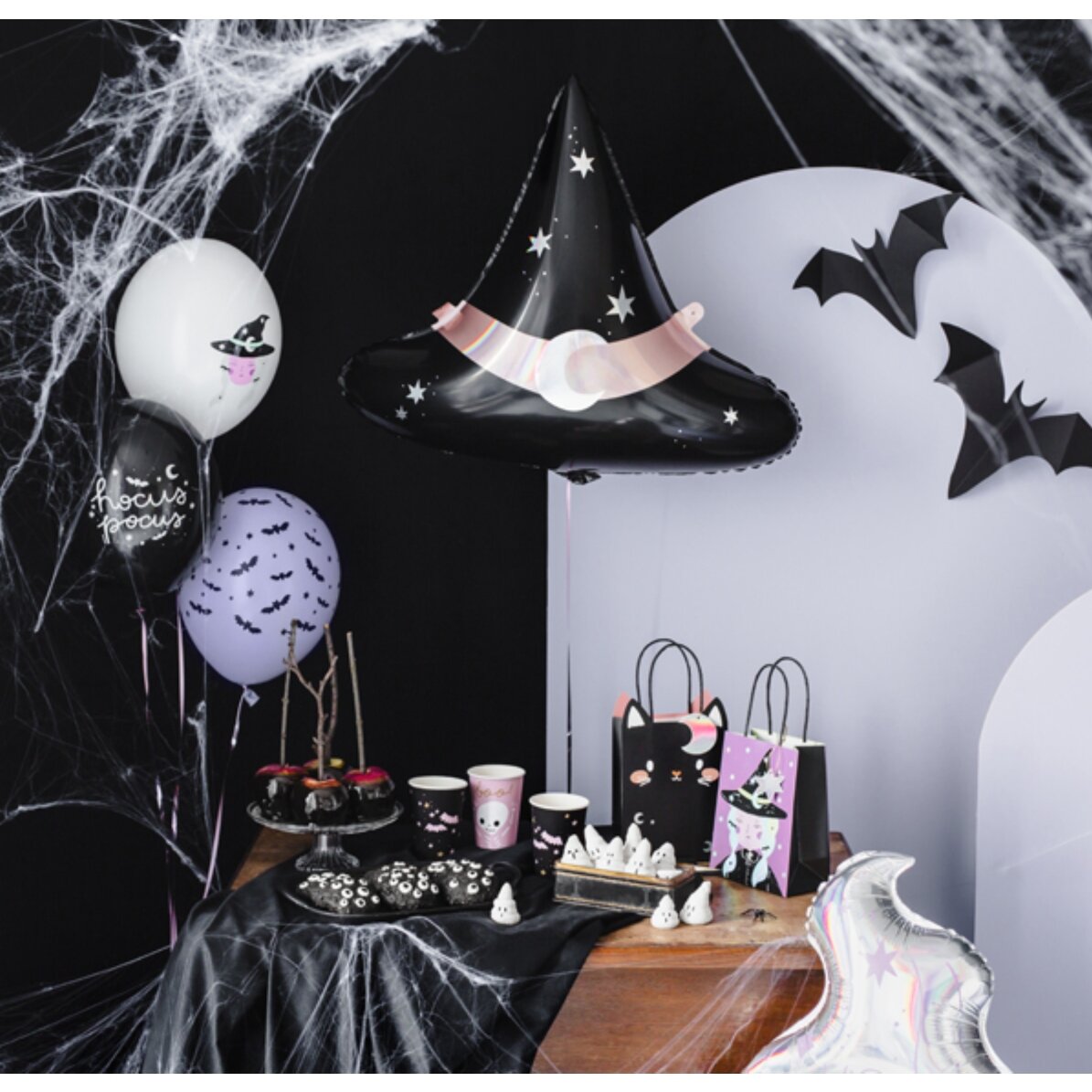 Lote de 6 globos de Halloween - Brujas