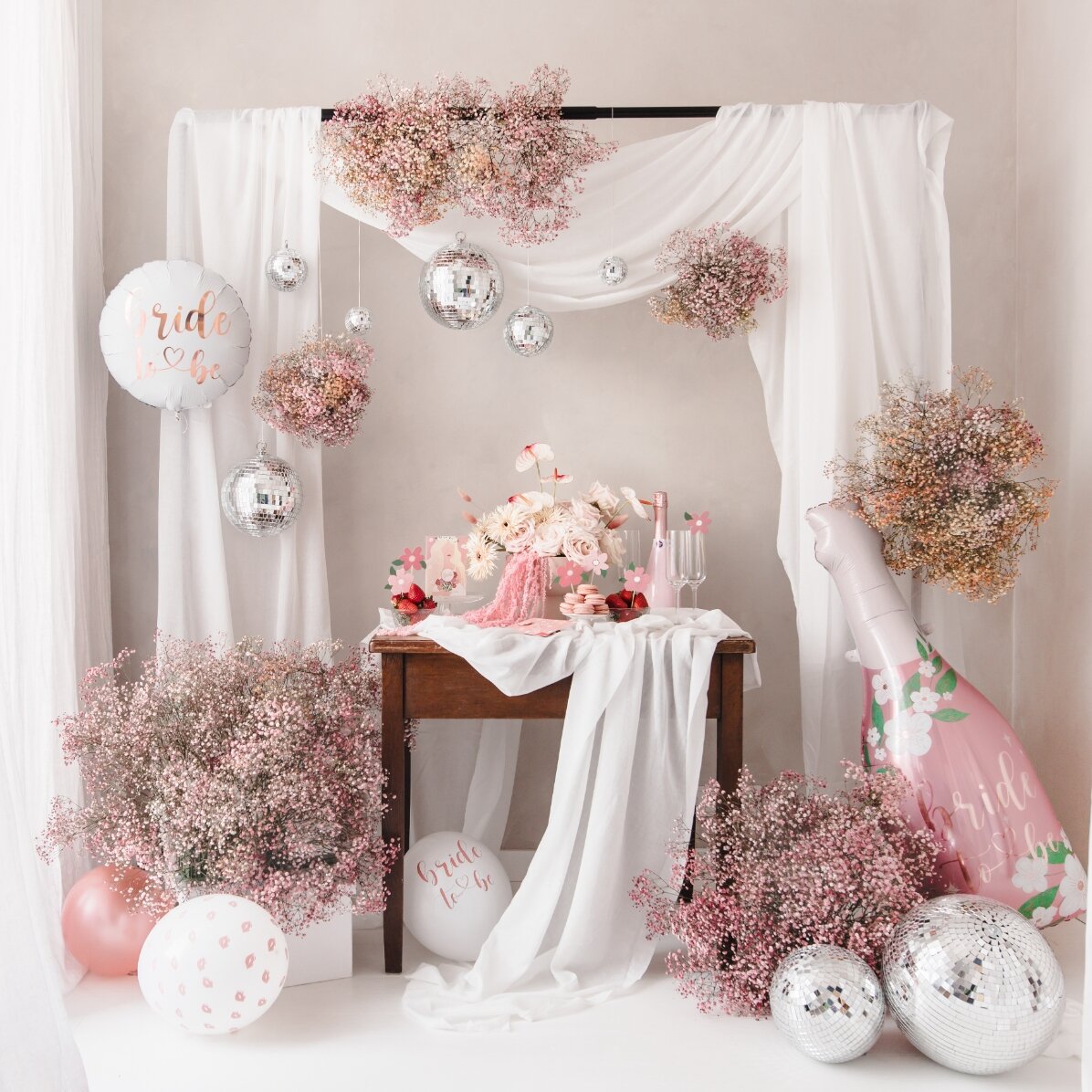 Lote de globos surtidos para la despedida de soltera - Bride to be