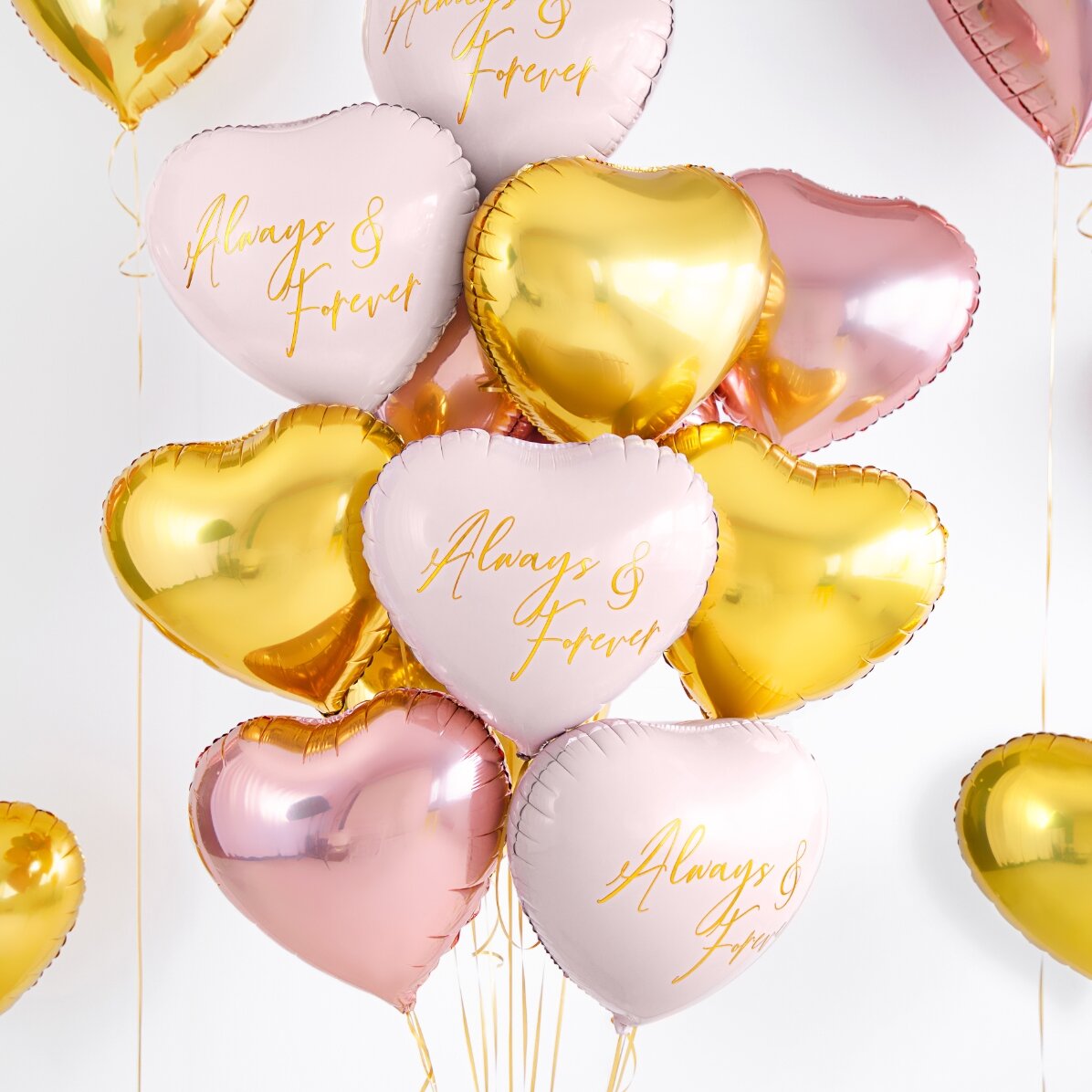 Globo - Corazón dorado, 45 cm