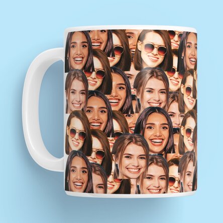 Personalised mug with a collage of 3 photos