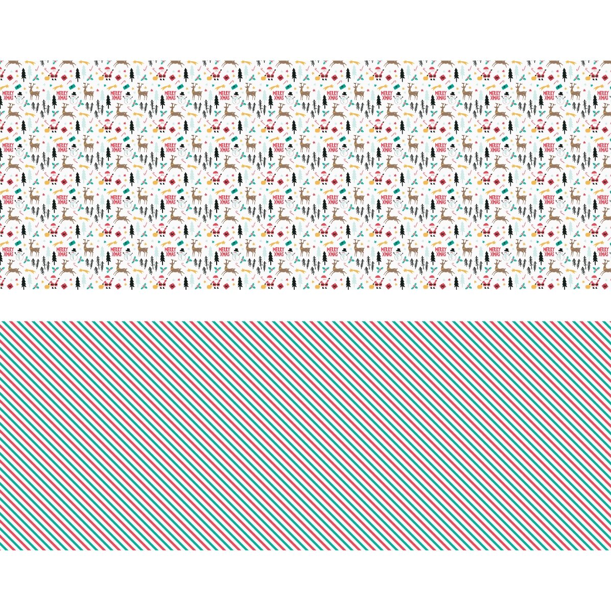 Lote de 2 hojas de papel de regalo «Merry Christmas»