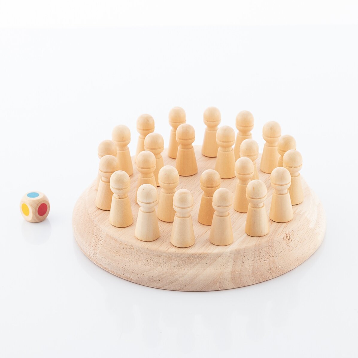 Juego de memoria de ajedrez de madera