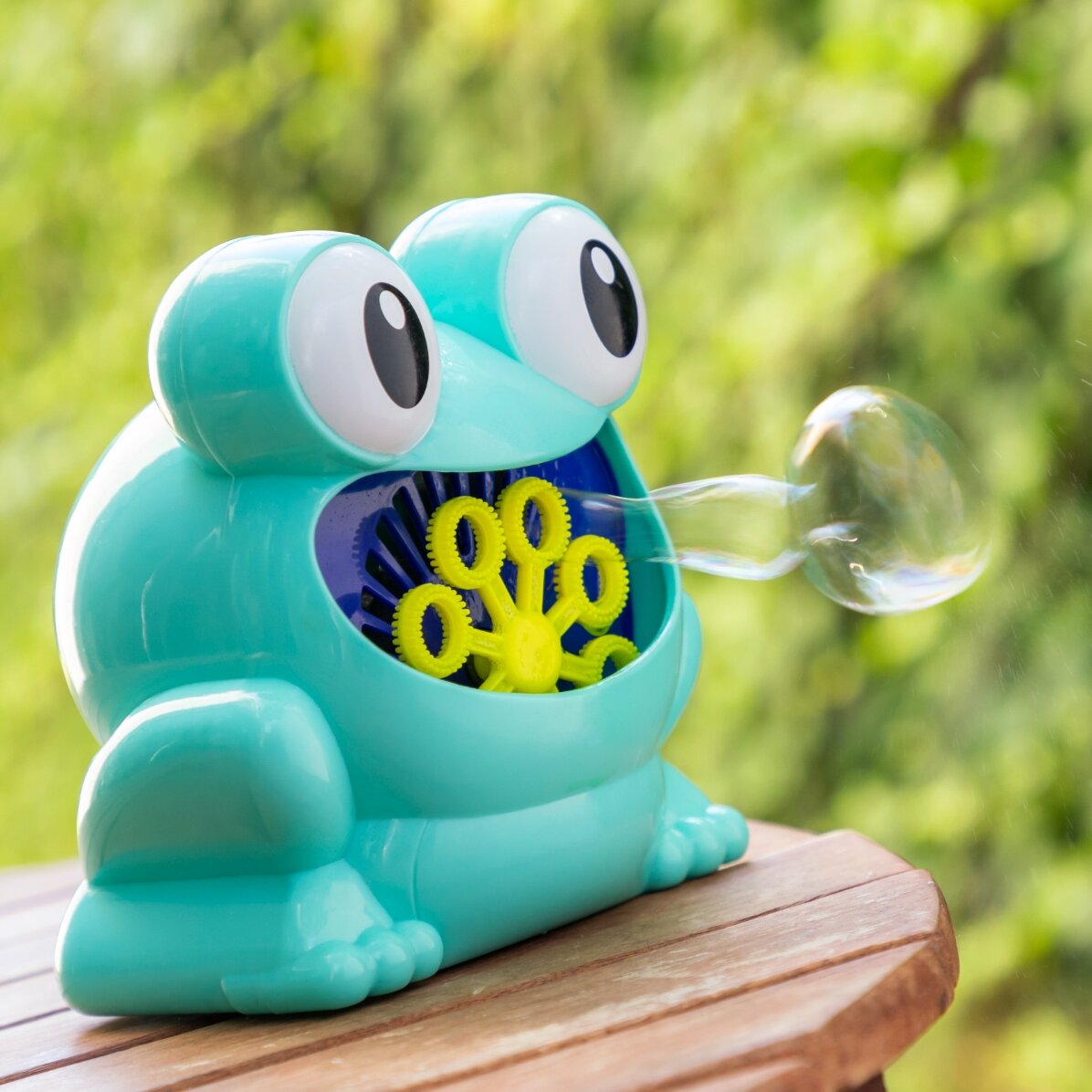 Juguete de rana con difusor de globos