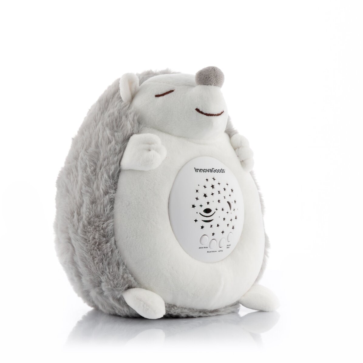 Peluche de erizo con proyector de luces y sonidos