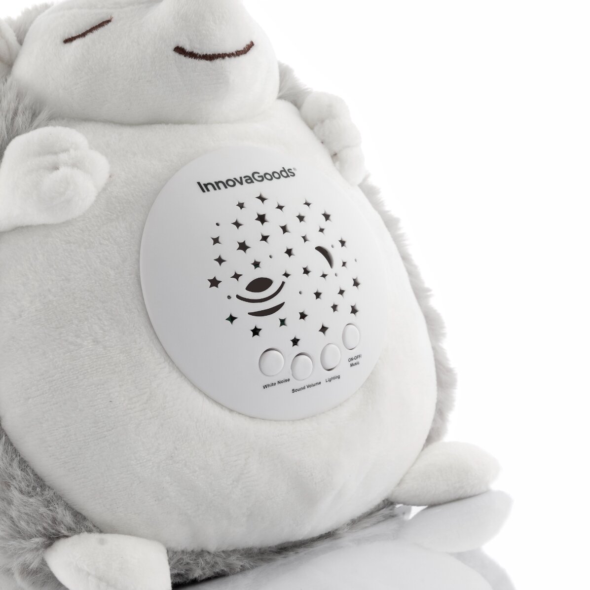 Peluche de erizo con proyector de luces y sonidos