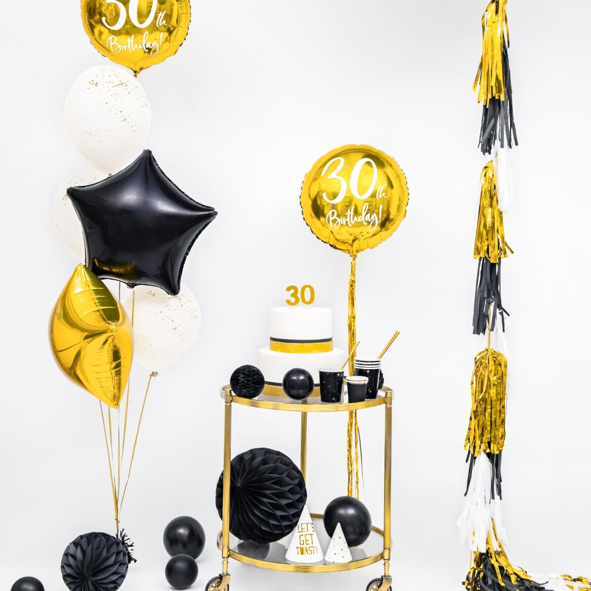 Velas para tartas - Números dorados de 7 cm