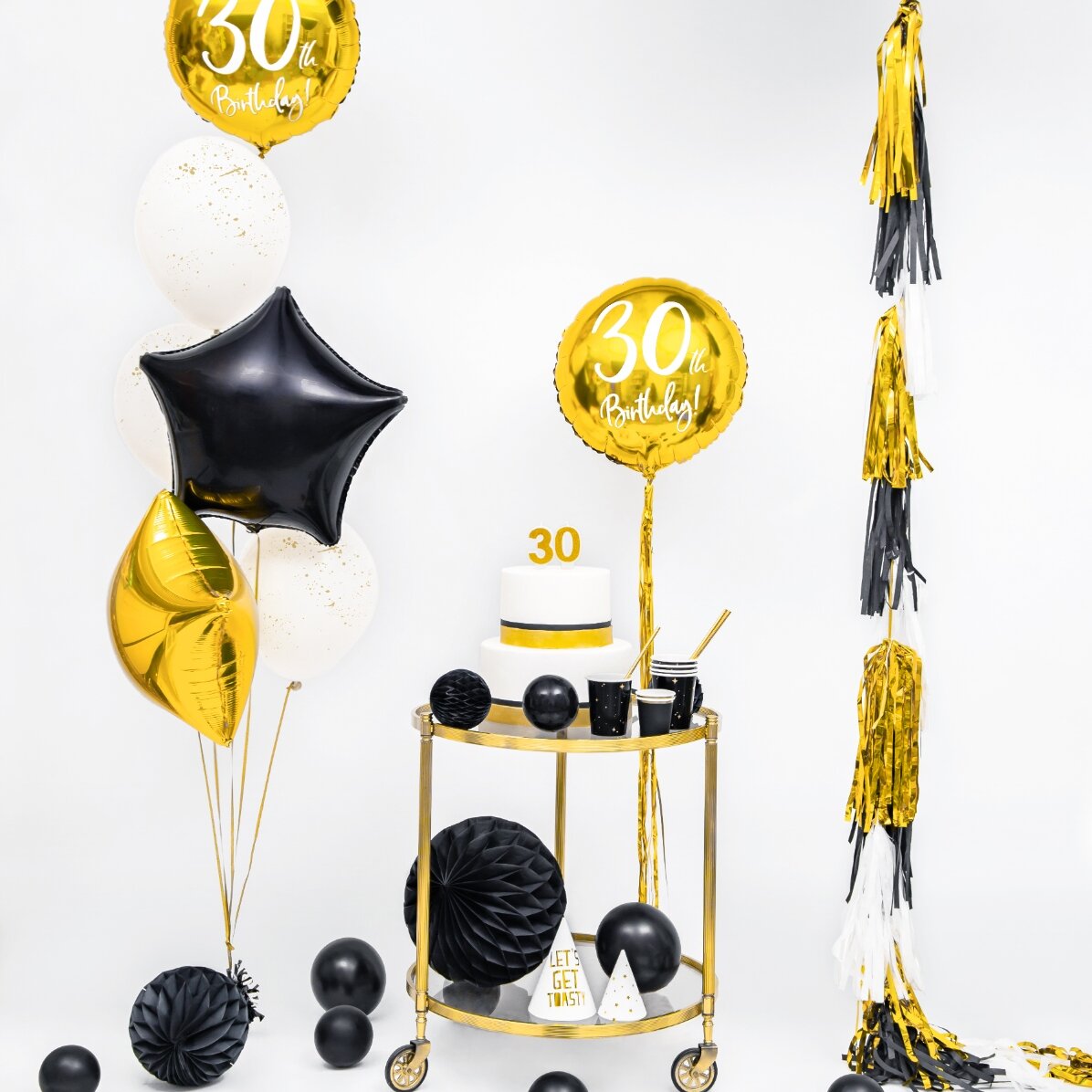 Velas para tartas - Números dorados de 7 cm
