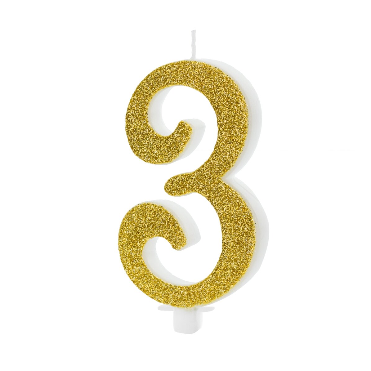 Velas para tartas - Números dorados de 10 cm