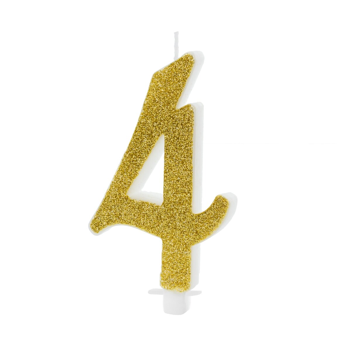 Velas para tartas - Números dorados de 10 cm
