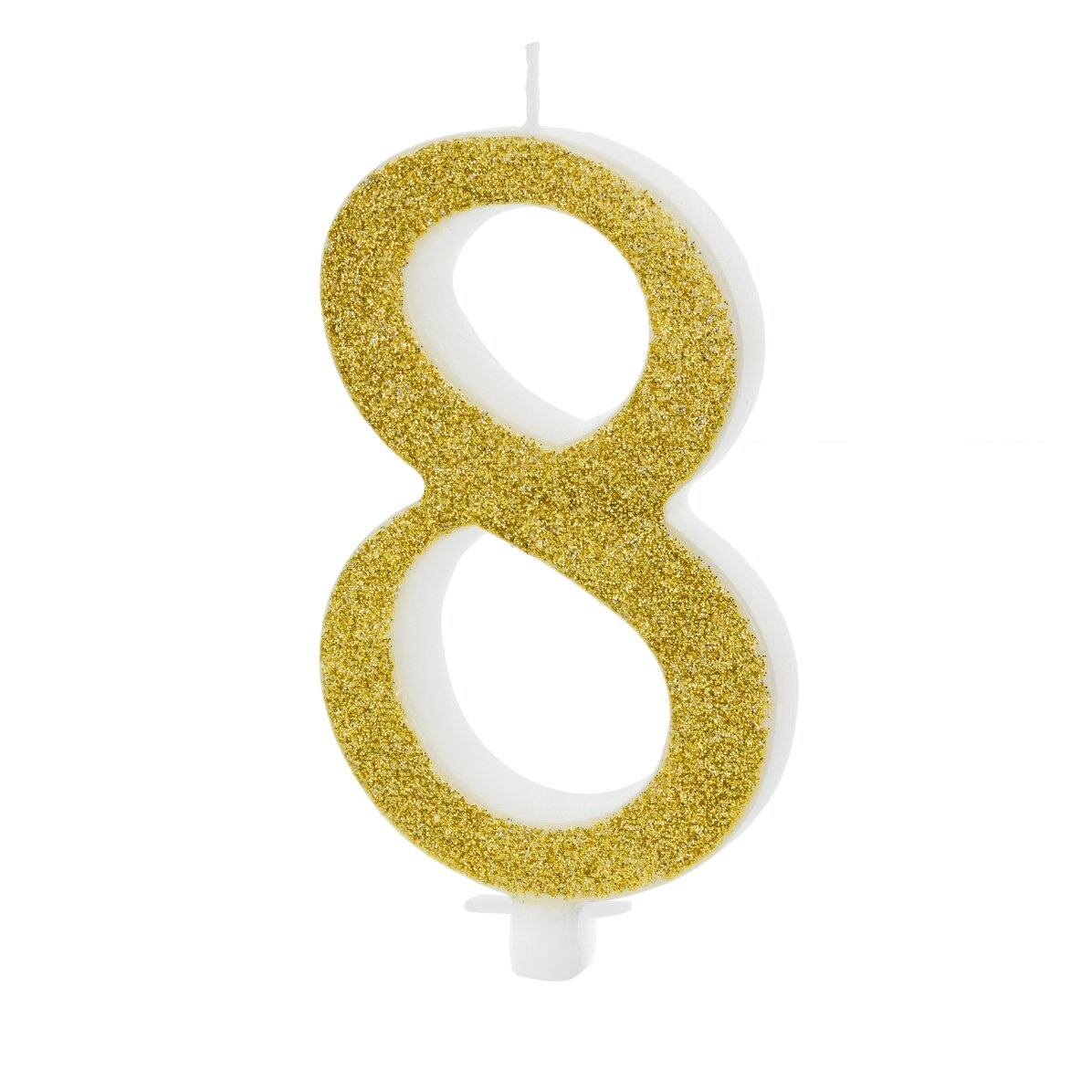 Velas para tartas - Números dorados de 10 cm