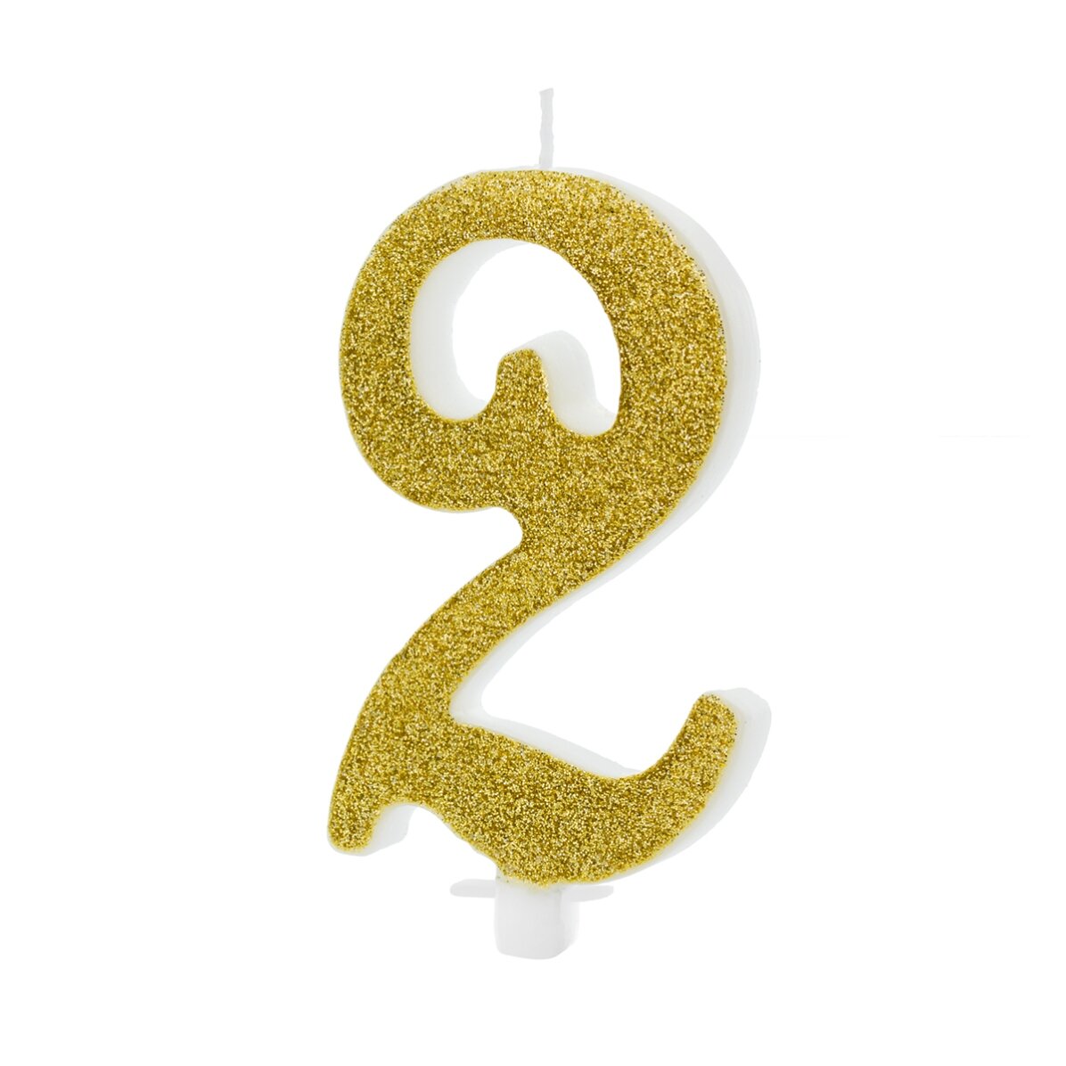 Velas para tartas - Números dorados de 10 cm