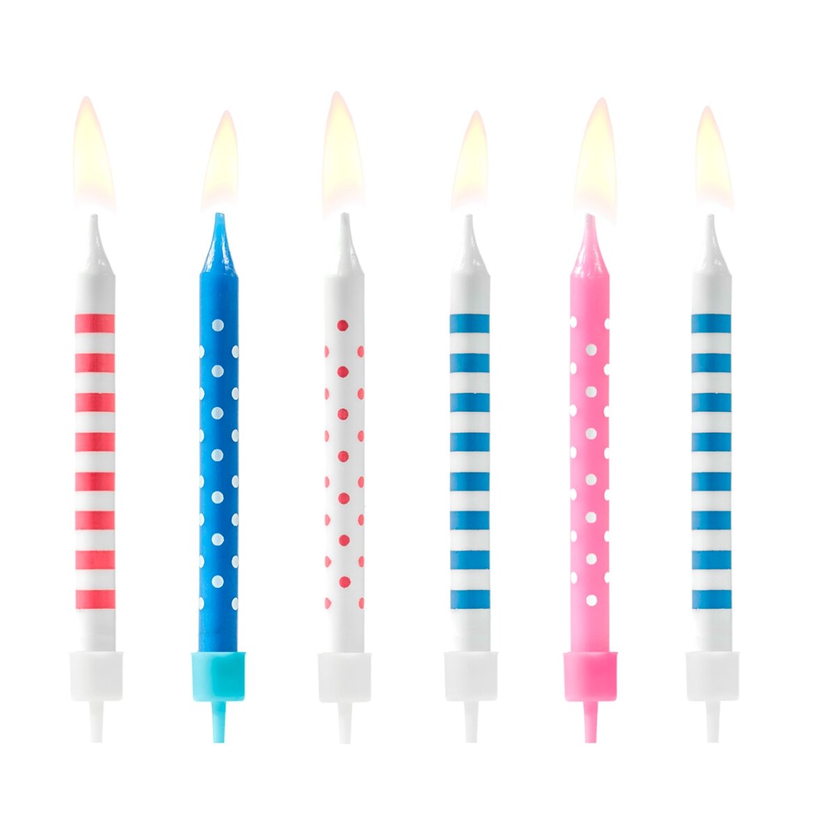 Velas para tartas - juego de 6 unidades.