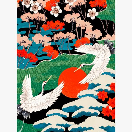 Póster con ilustración japonesa