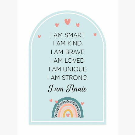 Personalised poster with text - Rainbow