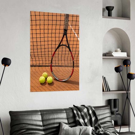 Racket and Tennis Balls Poster