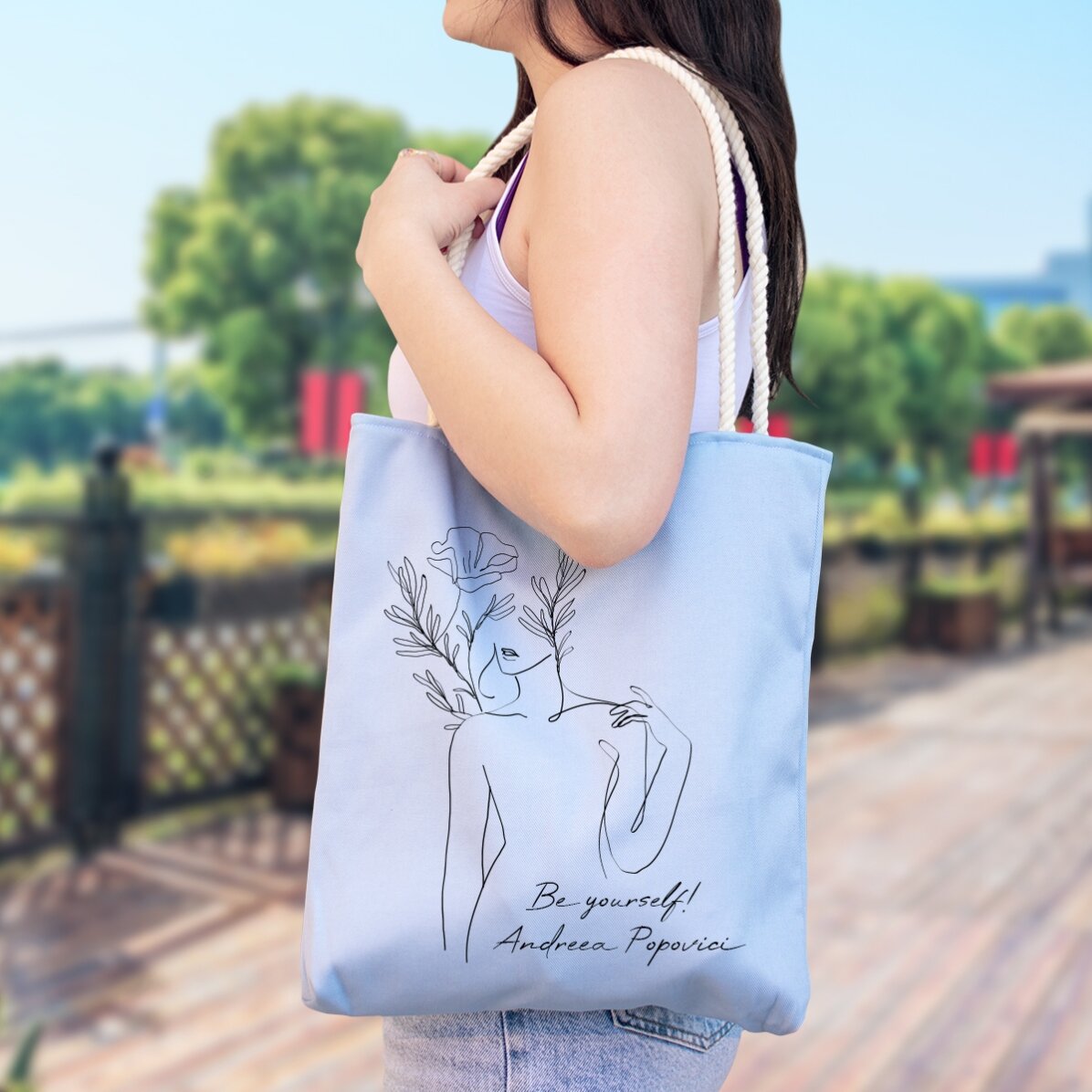 Personalised bag with text - Be yourself!