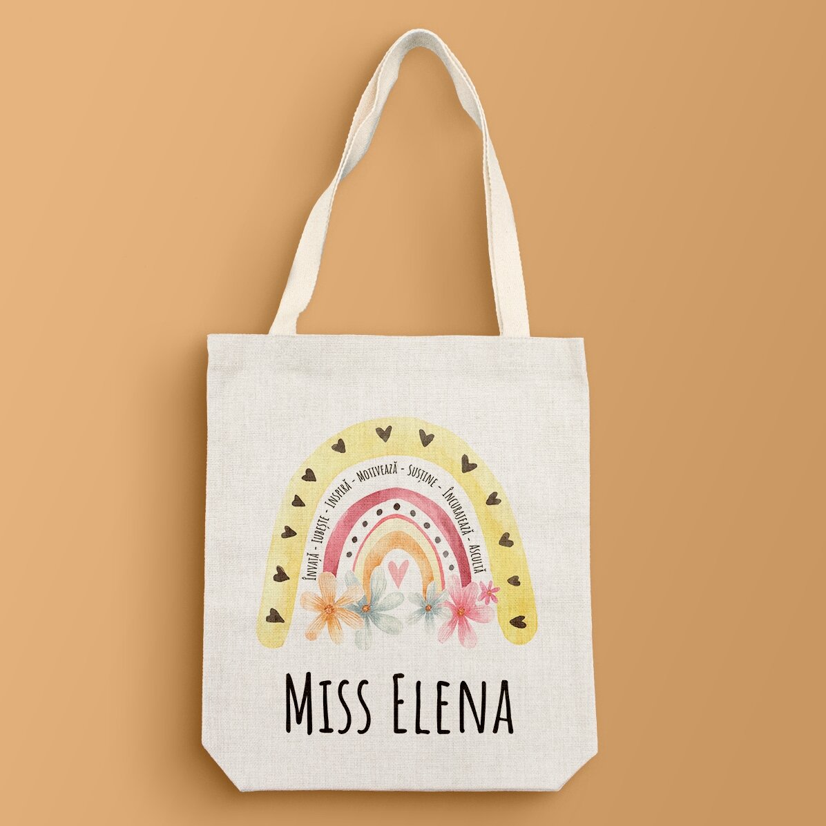 Personalised bag with name for teachers
