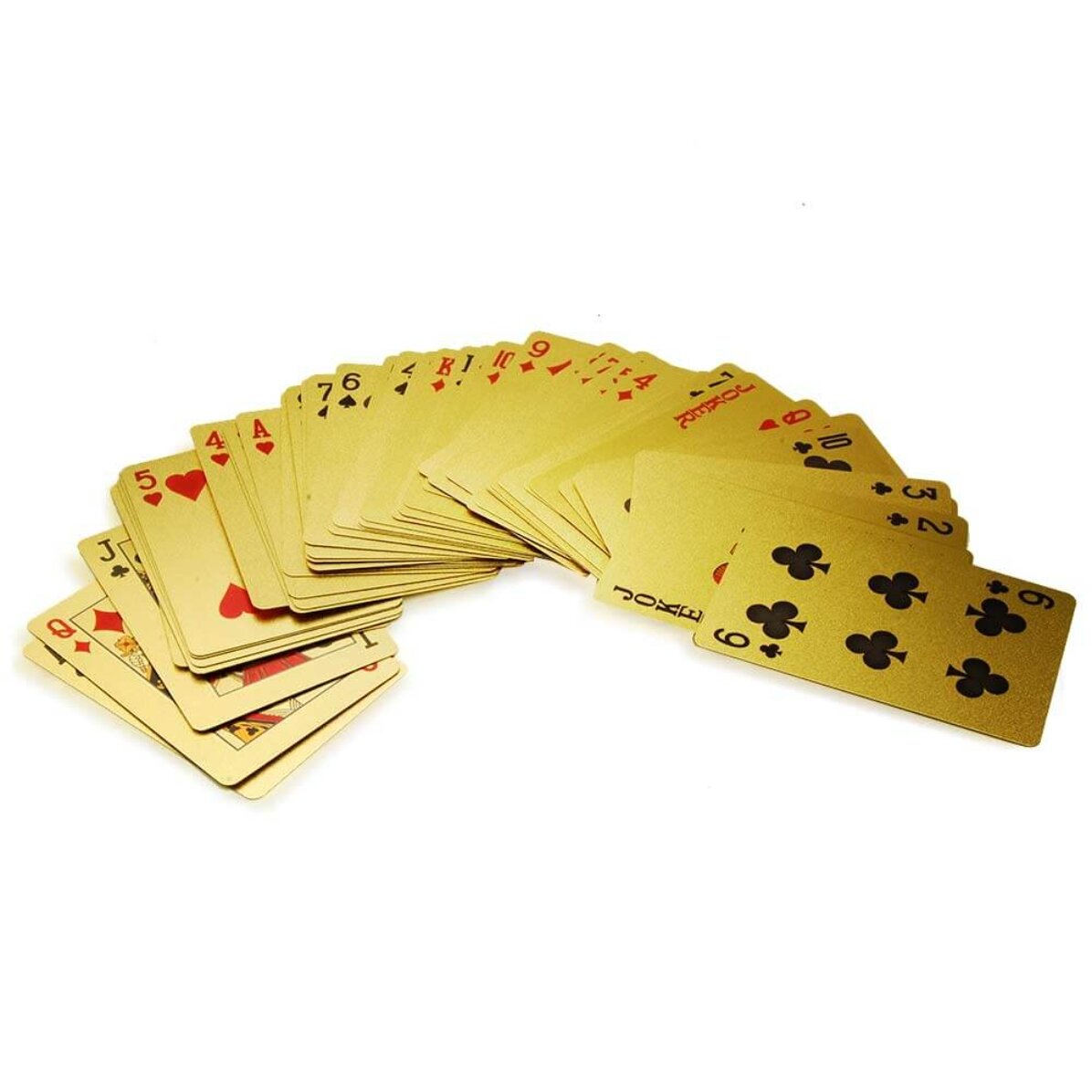Juego de naipes dorados