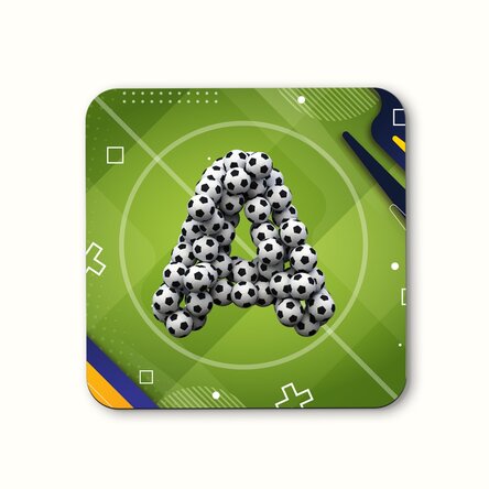 Personalised cup holder with initial - Football