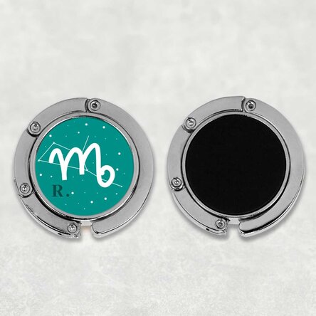 Soporte para bolso de mesa personalizado con texto: el signo de Virgo