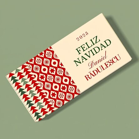 Chocolate personalizado con nombre y mensaje - Classic Christmas