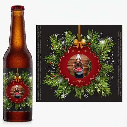 Cerveza personalizada con una foto - Deseos navideños