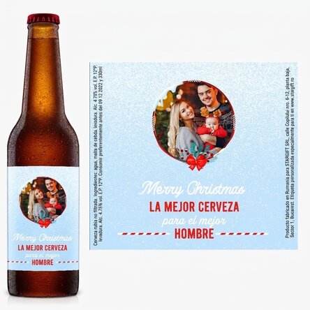 Cerveza personalizada con texto - Sweet Christmas