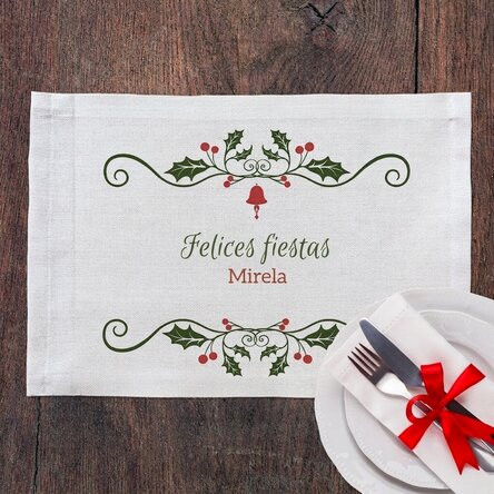 Portaplatos personalizado - Felices fiestas