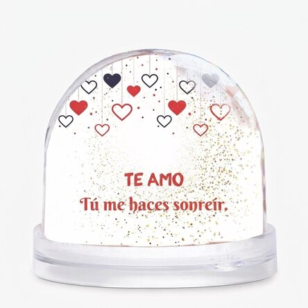 Globo de escritorio personalizado con foto y texto - Love