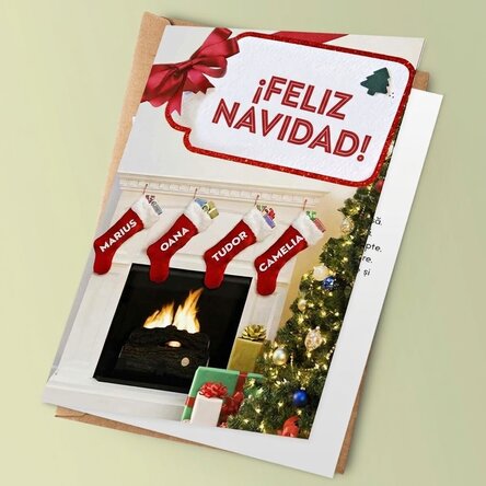 Tarjeta de Navidad personalizada - Nuestra familia