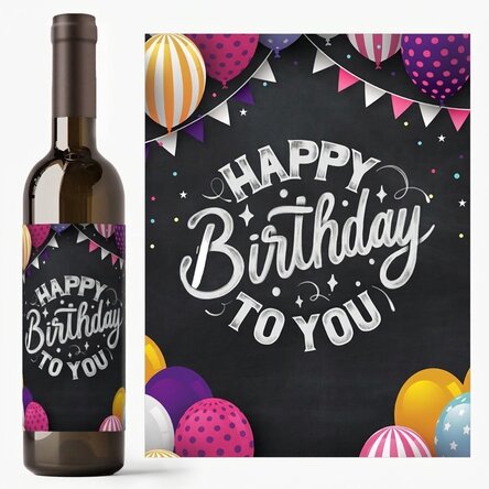 Vino personalizado - «Happy Birthday To You»
