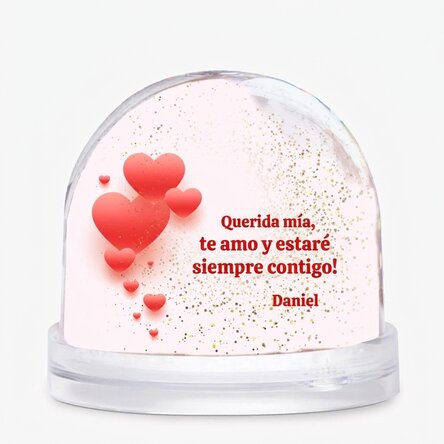 Globo de escritorio personalizado con foto y texto - Declaración de amor