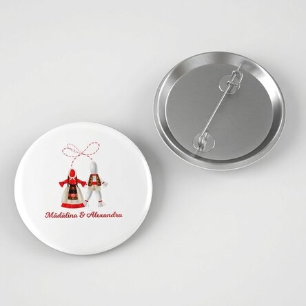 Chapa personalizada con un mensaje de amor
