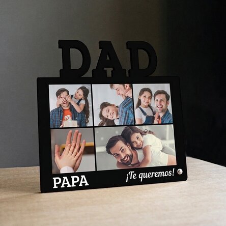 Marco de fotos de escritorio personalizado con 5 fotos - modelo DAD