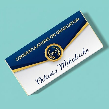 Chocolate personalizado con mensaje - Felicidades por la graduación