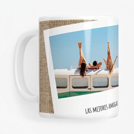 Taza personalizada con 2 fotos y texto - Recuerdos inolvidables