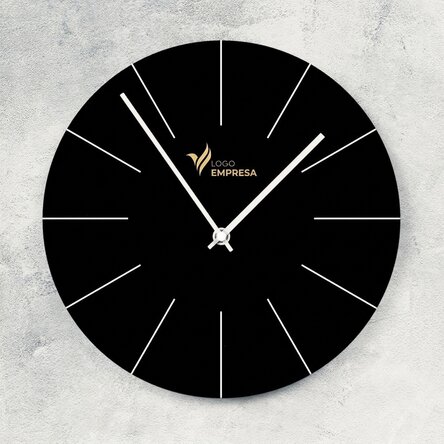 Reloj personalizado con logotipo - Negro