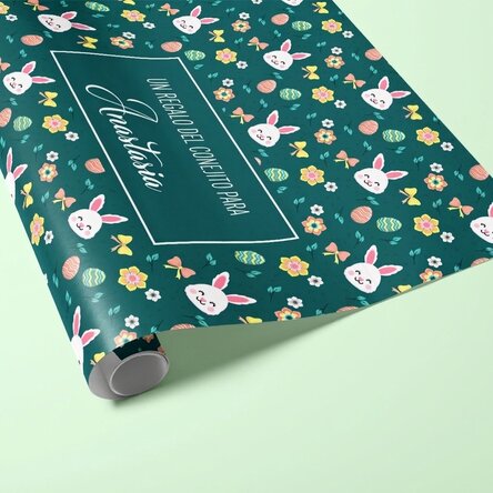 Papel de regalo personalizado con texto - Pascua