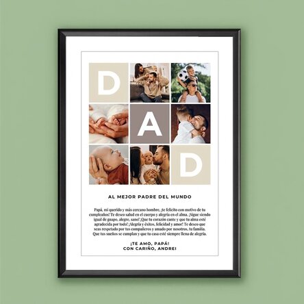 Cuadro personalizado con texto y 6 fotos - DAD