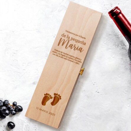 Caja de vino personalizada - El milagro de la vida