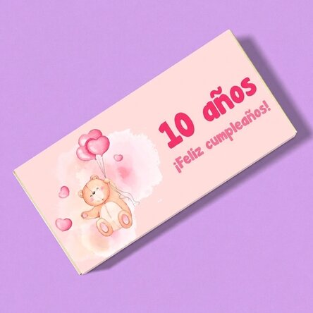 Chocolate personalizado con mensaje para niños - Osito
