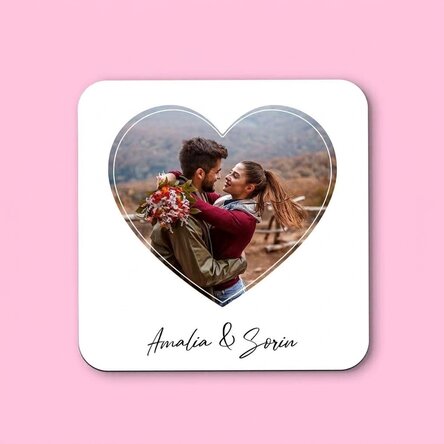 Portavasos personalizado con una foto y un texto - Love