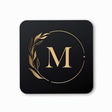 Posavasos personalizado con una inicial